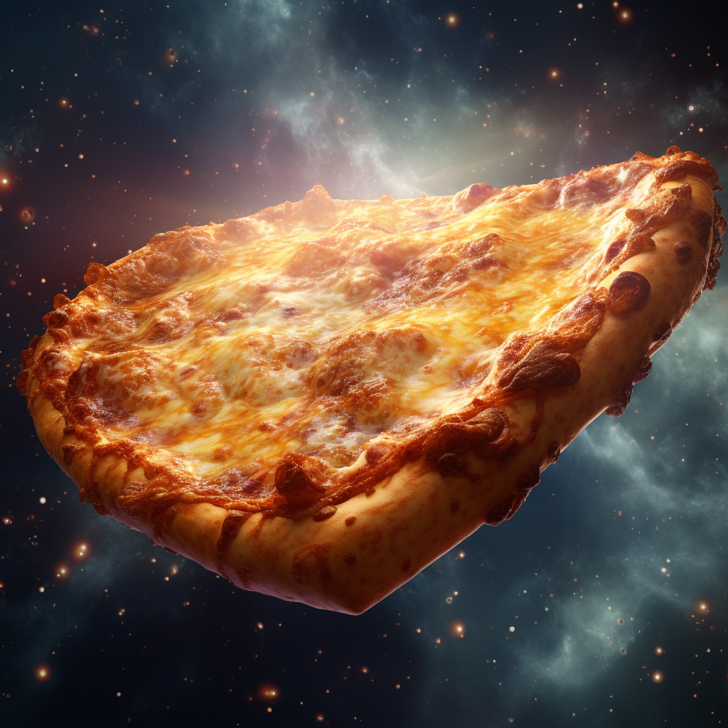 Mouthwatering Cheese Pizza in Nebula Galaxy