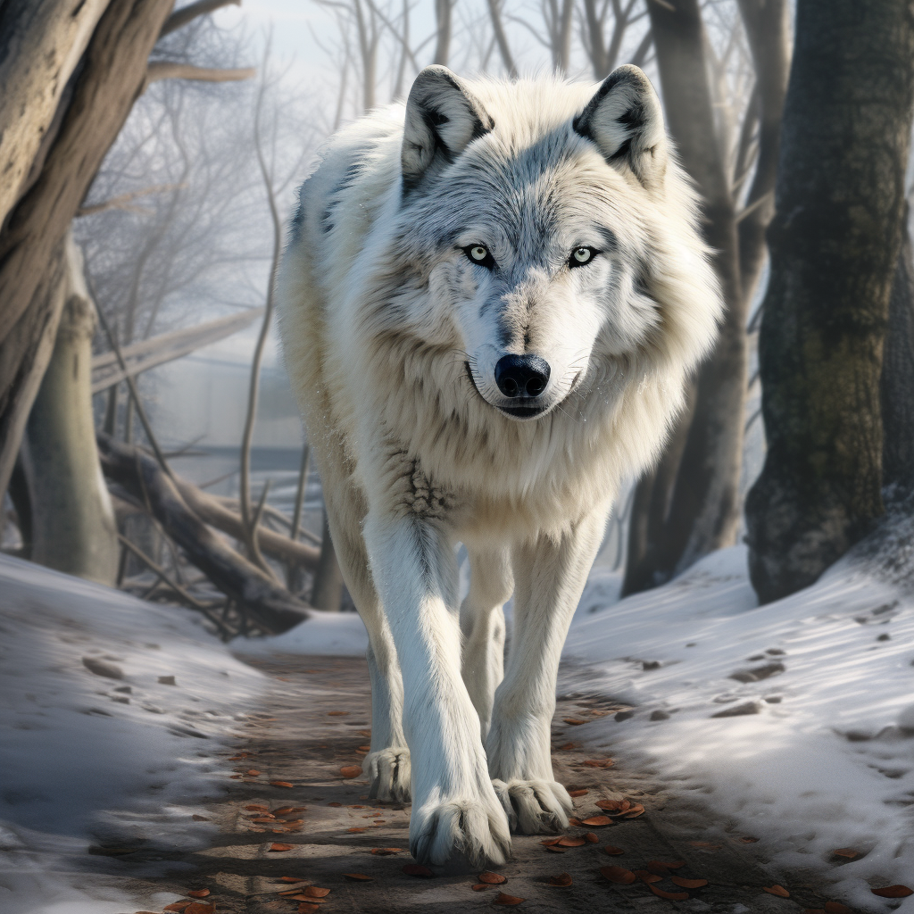 Stunning Impetuous Winter Giant Wolf