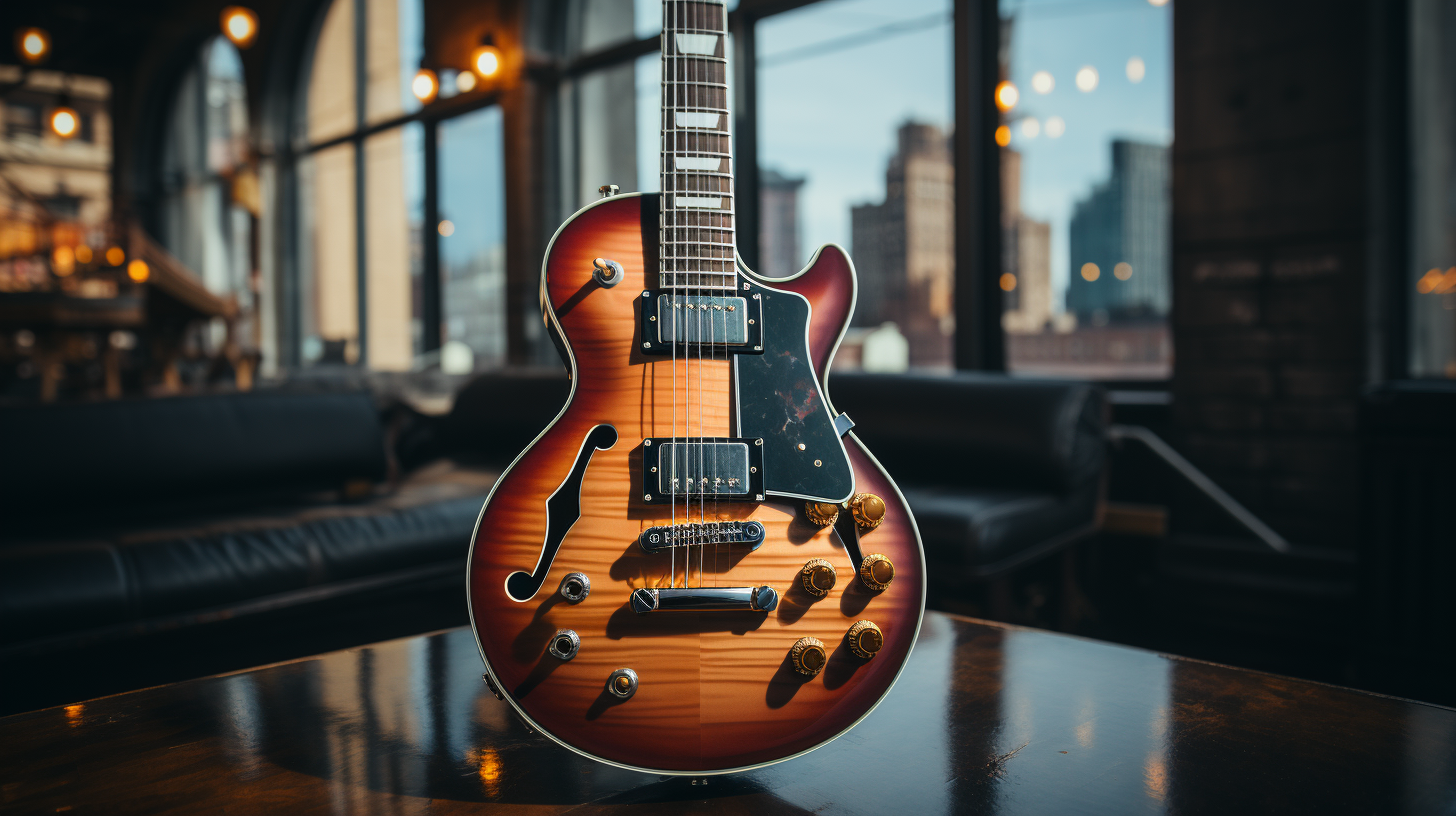 Stylish Gibson Electric Guitar in NYC Apartment