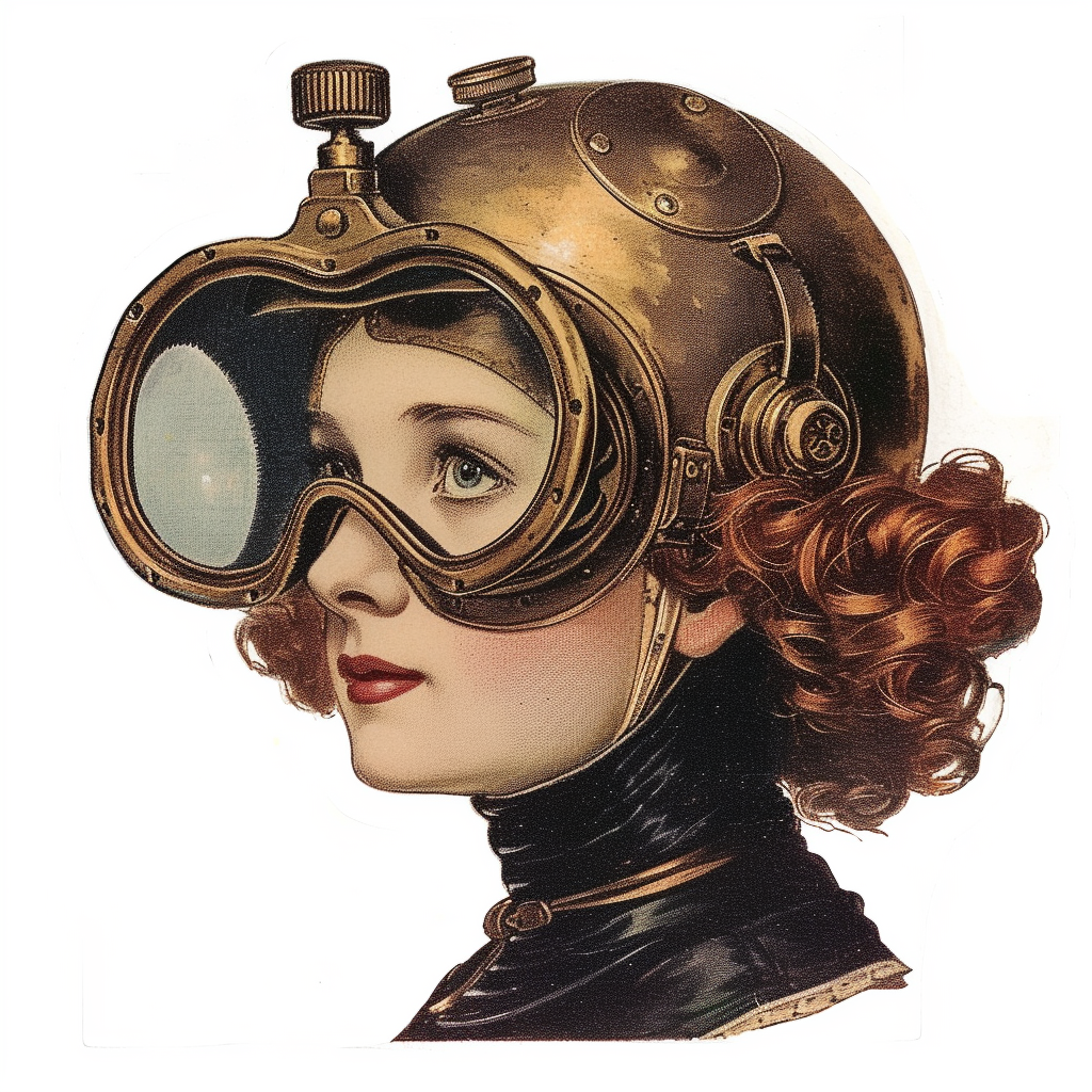 Gibson Girl Diving Helmet Sticker