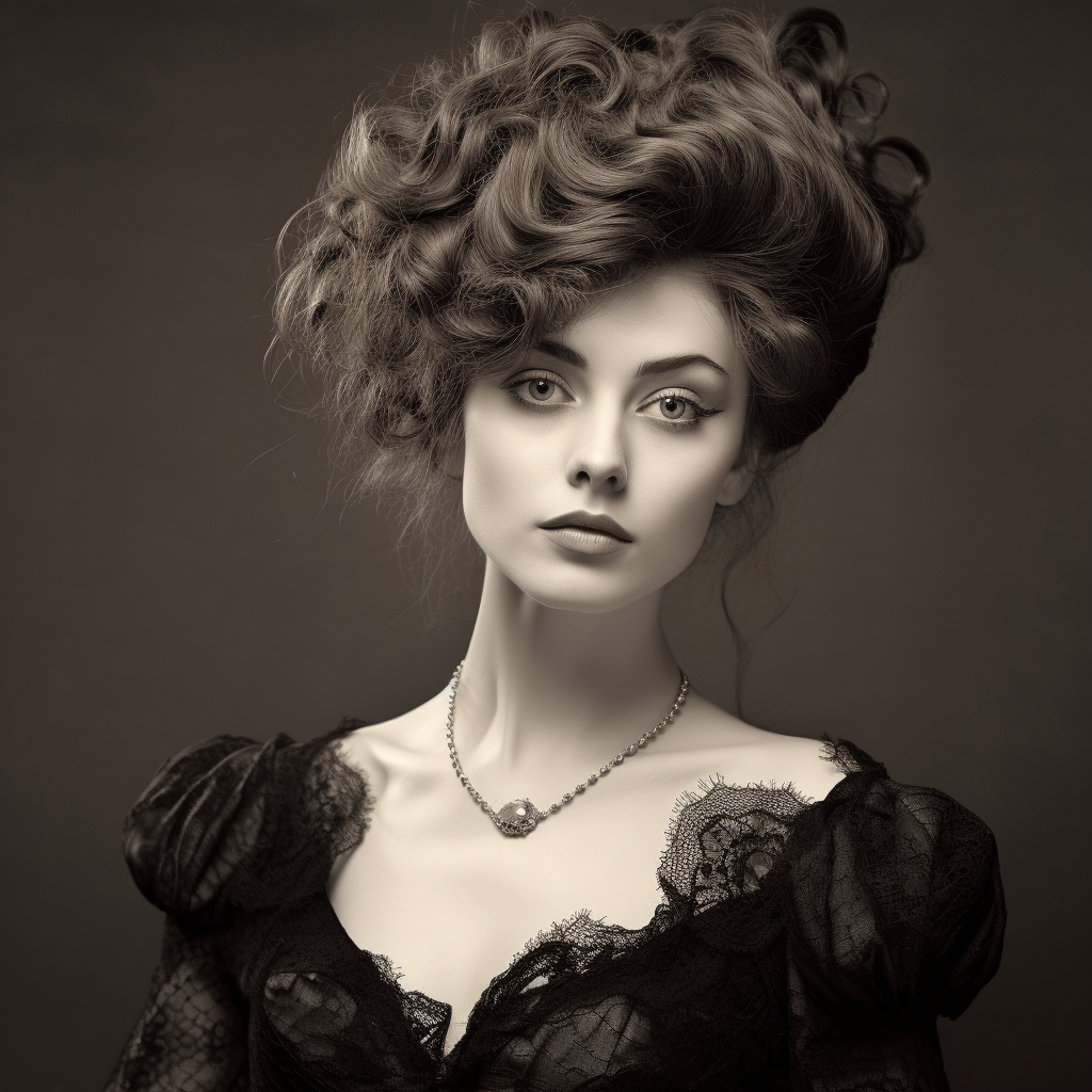 Elegant portrayal of the Gibson Girl