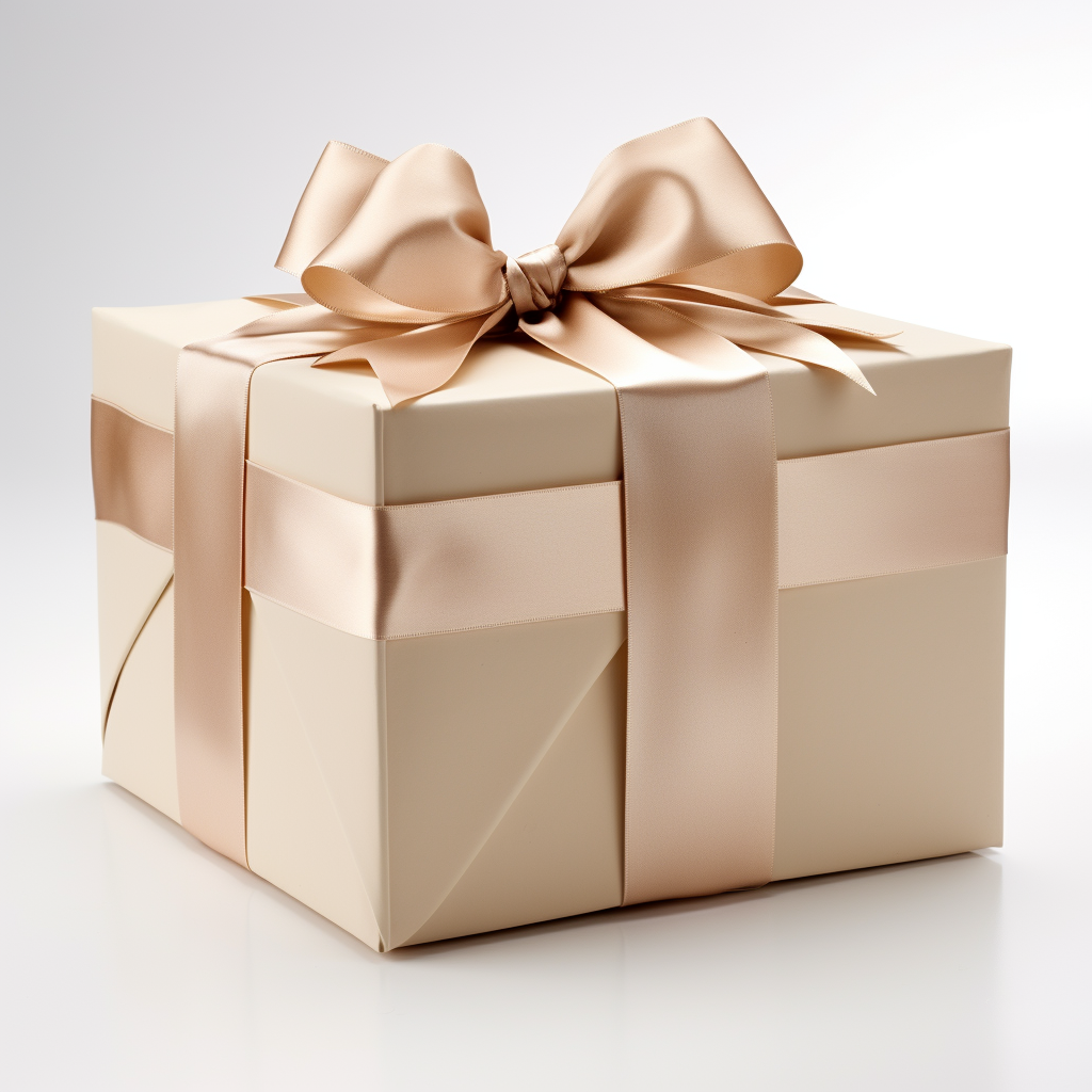 Gift box with ribbon