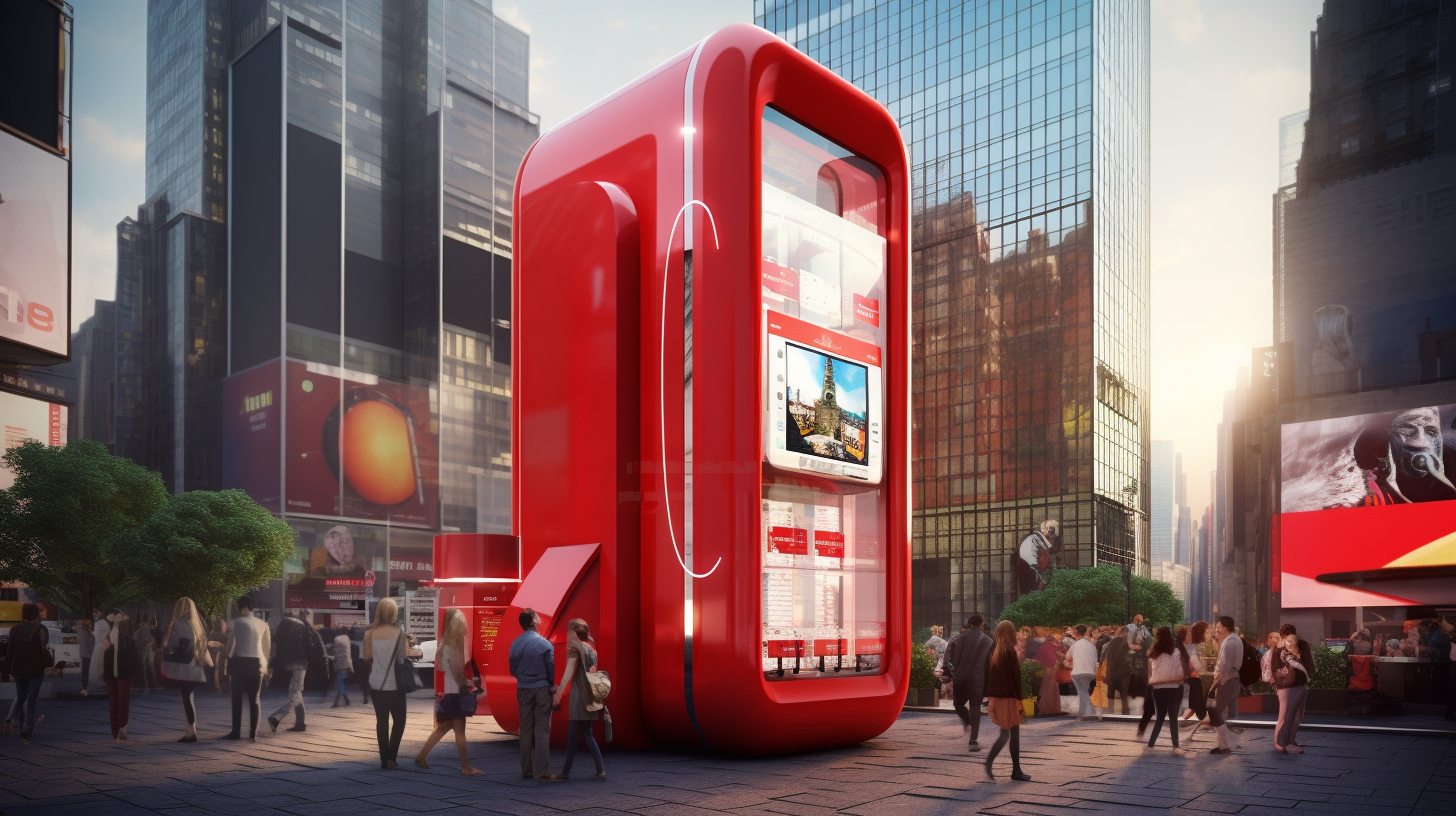 Massive Red Vending Machine in NYC