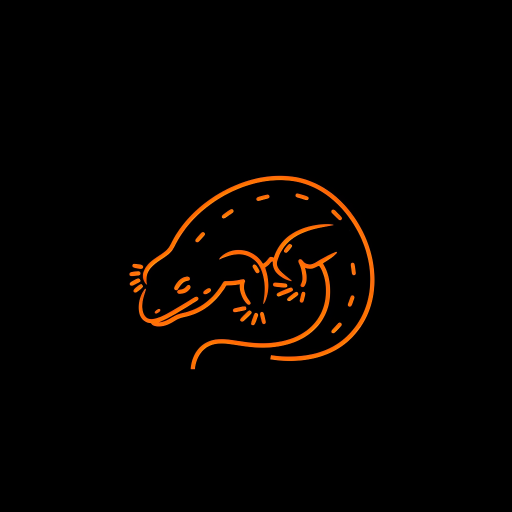 Minimal Gila Monster logo design