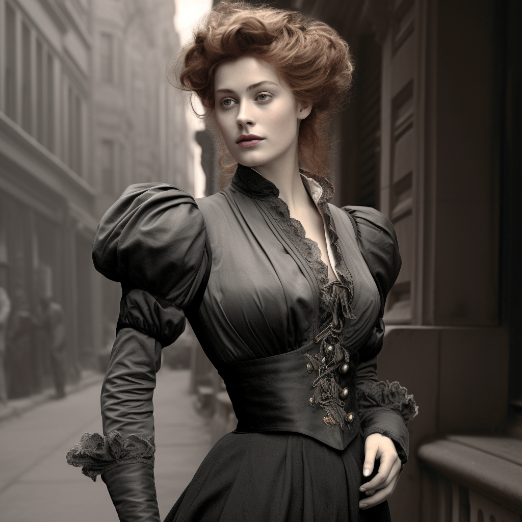 Elegant Gibson Girl from the Gilded Age