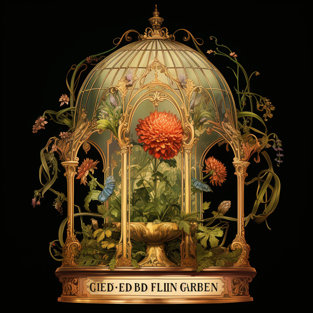 Art Nouveau terrarium in Gilded Garden