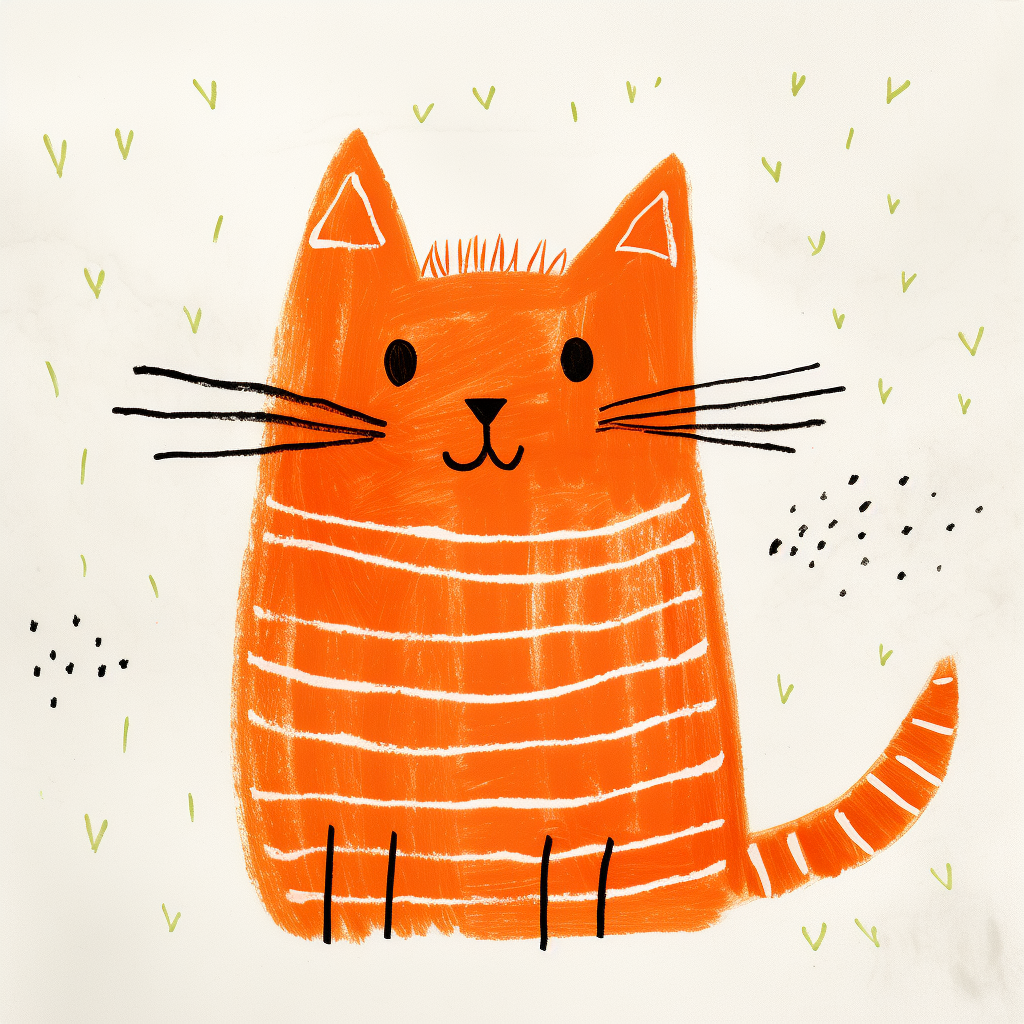 Ginger cat with white stripes