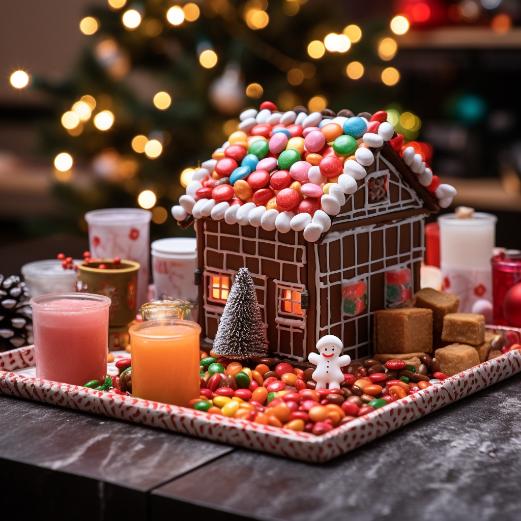 Gingerbread Christmas Candy Home