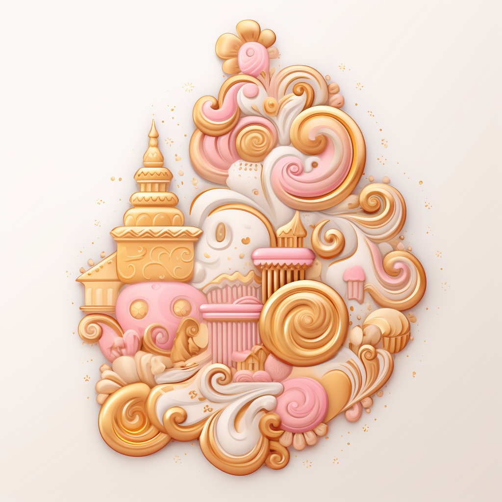 Gingerbread manufacture logo background element