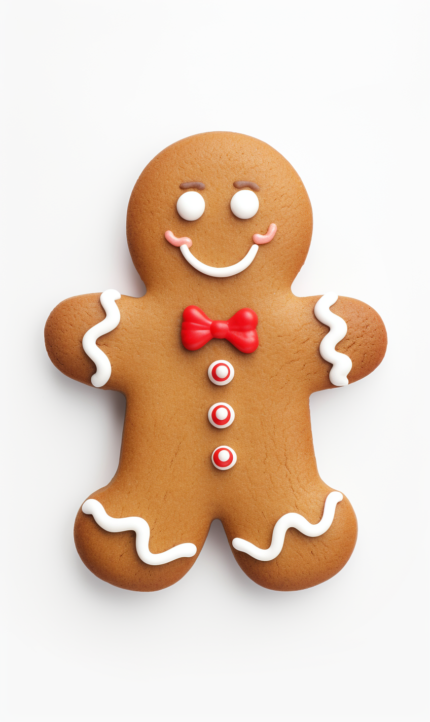 Cute gingerbread man cookie