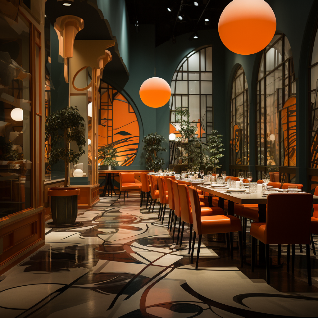 Artistic restaurant inspired by Giorgio De Chirico