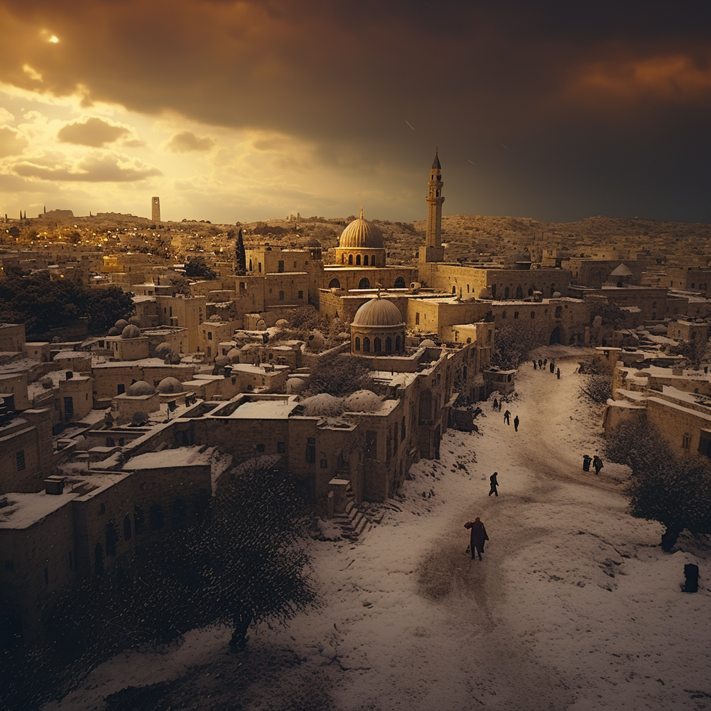 Apocalyptic Jerusalem Cinematic Artwork