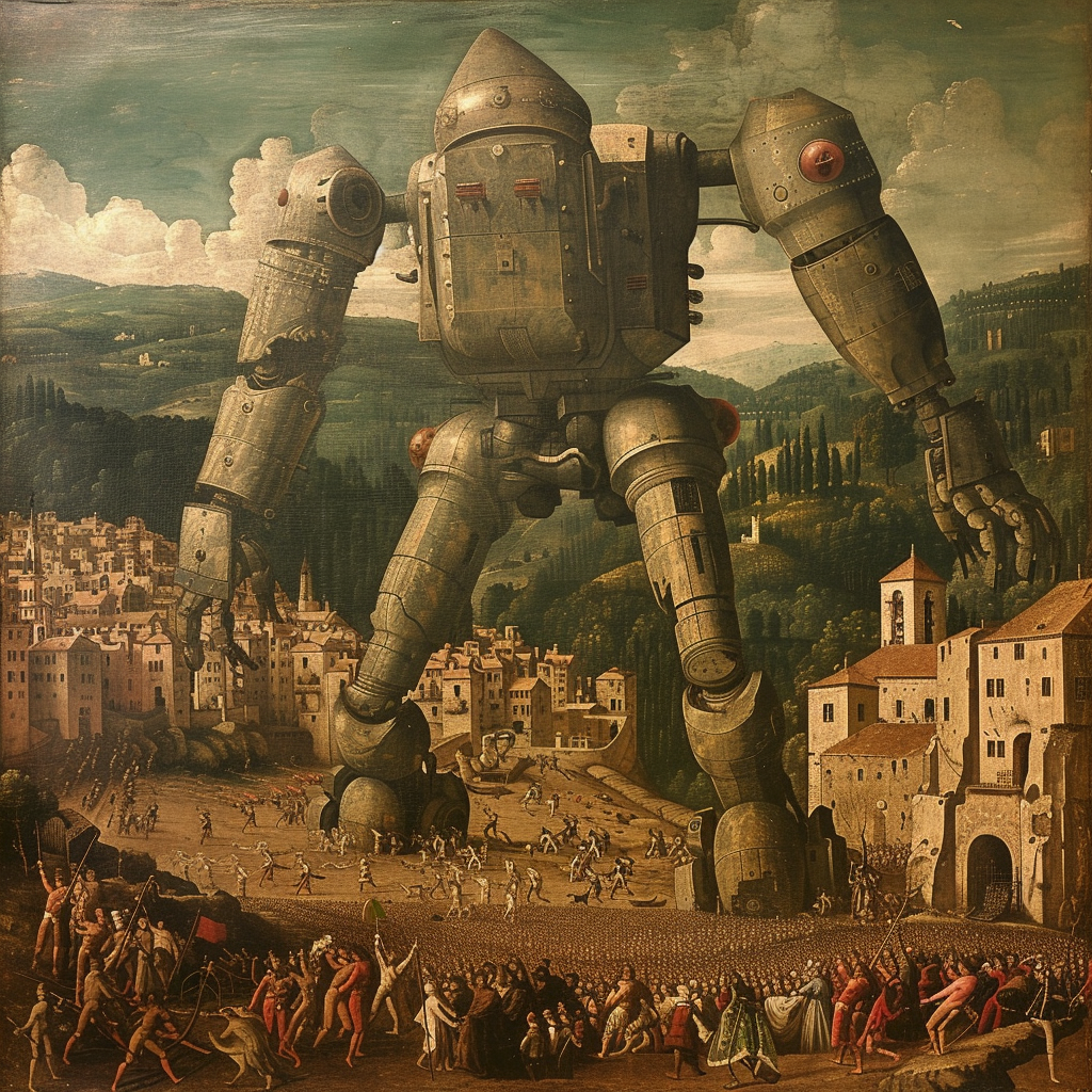 Giotto robot army painting