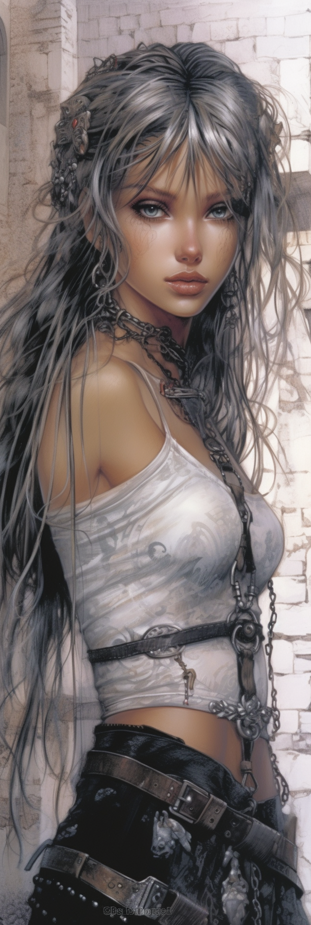 Beautiful girl artwork by Luis Royo