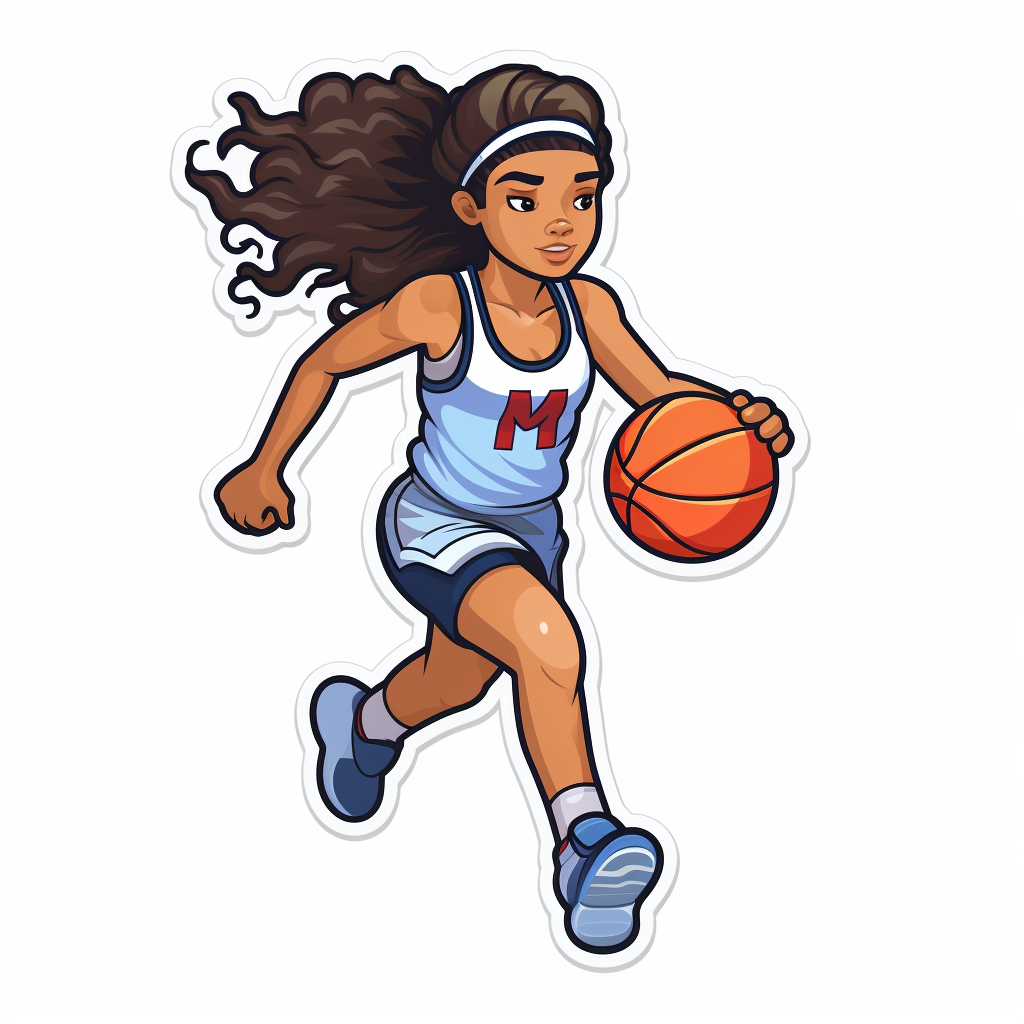 Logo of girl basketball player