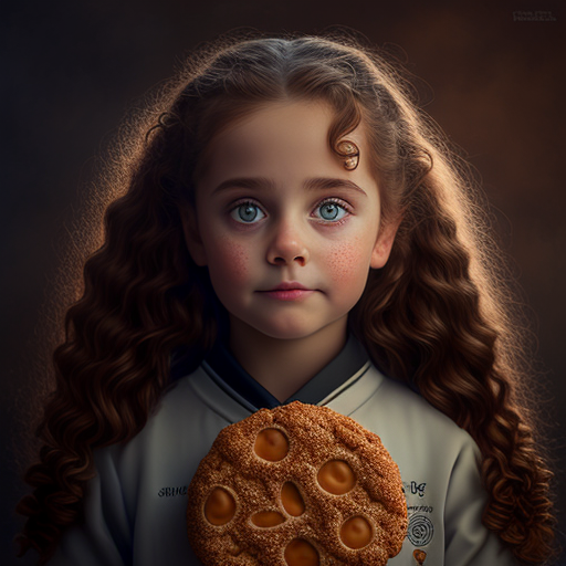 Girl holding Buskrem cookies and Künefe hairs