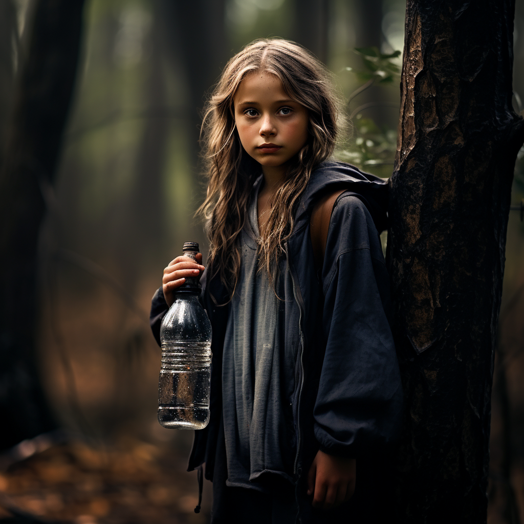 Girl Children Drinking Water