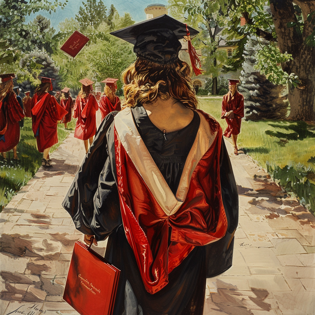 Harvard University Graduation Certificate Girl