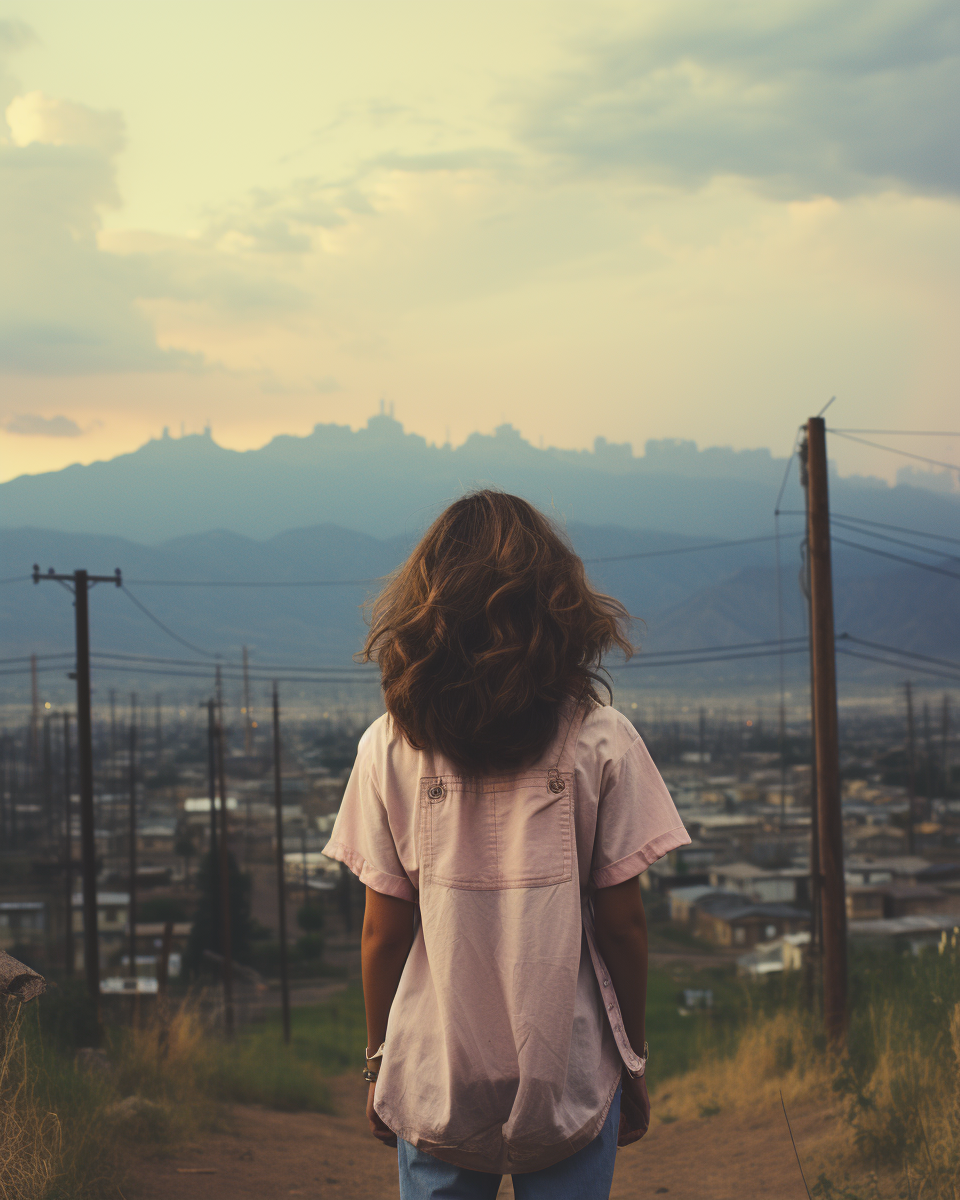 Girl hiking in Colorado with picturesque scenery