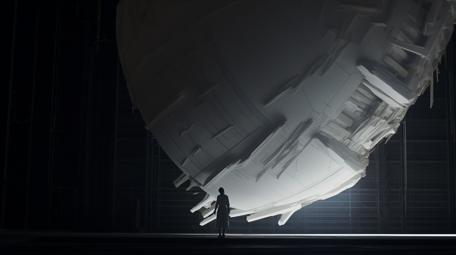 girl-standing-giant-white-spacecraft-cinematic-montages