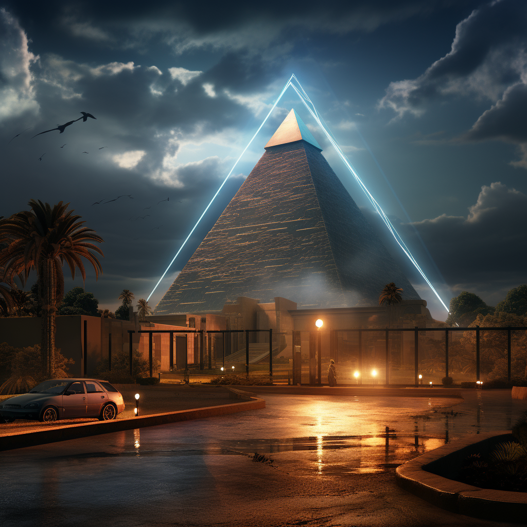 Giza Pyramid and Tesla Tower