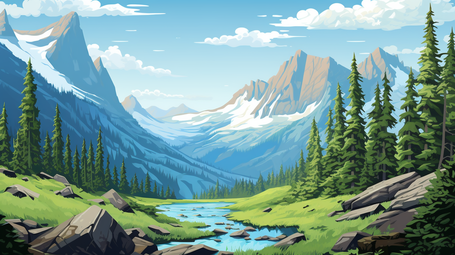 Beautiful 8-Bit Art of Glacier National Park