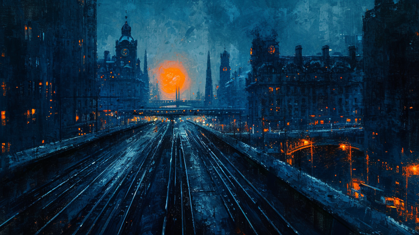 Glasgow Cinematic Scene Painting Image