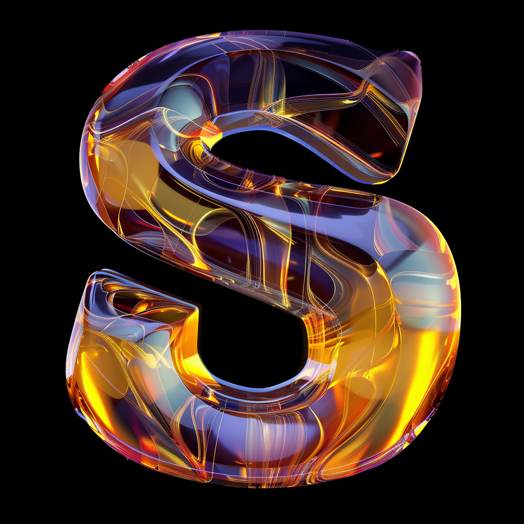 Glass 3D S Logo Design