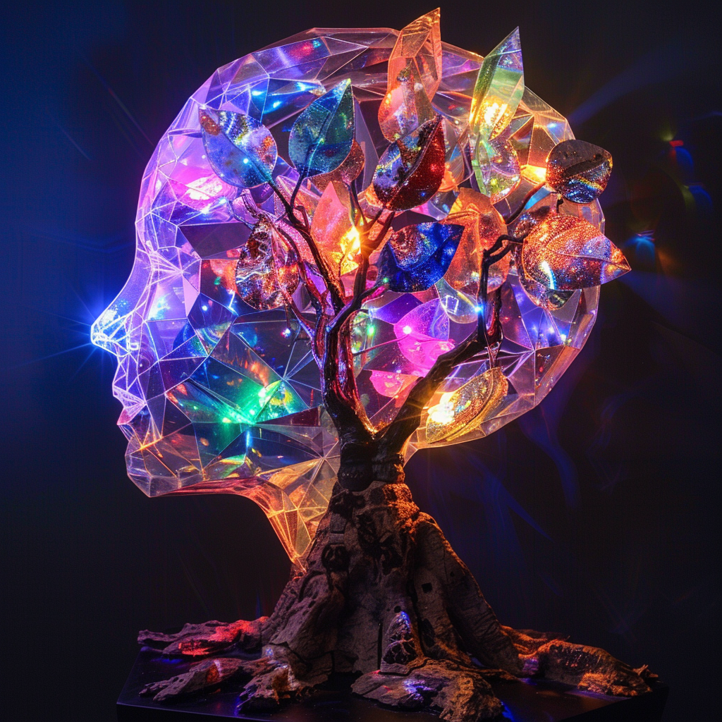 Glass Crystal Tree of Knowledge