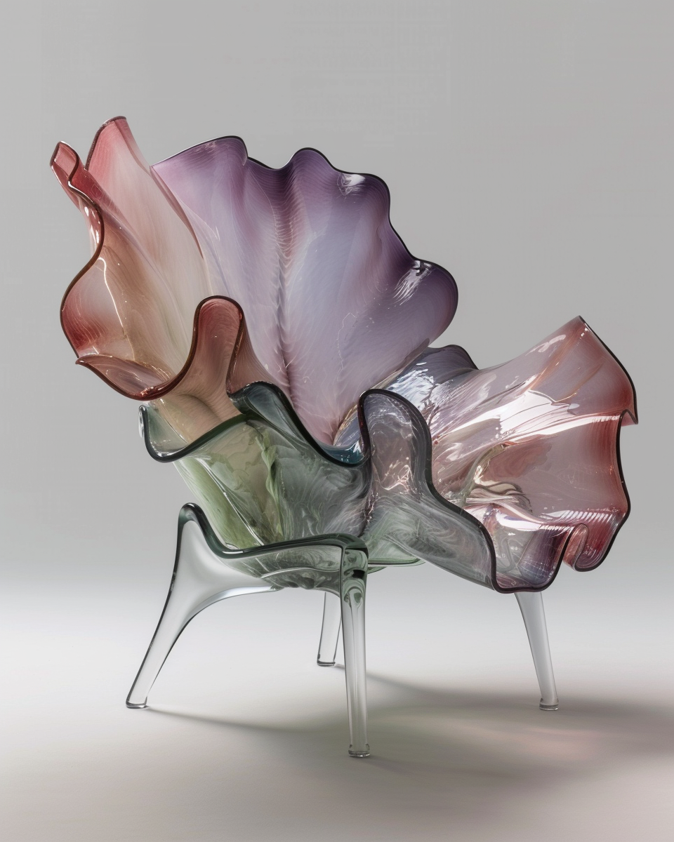 Glass Flower Chair Design