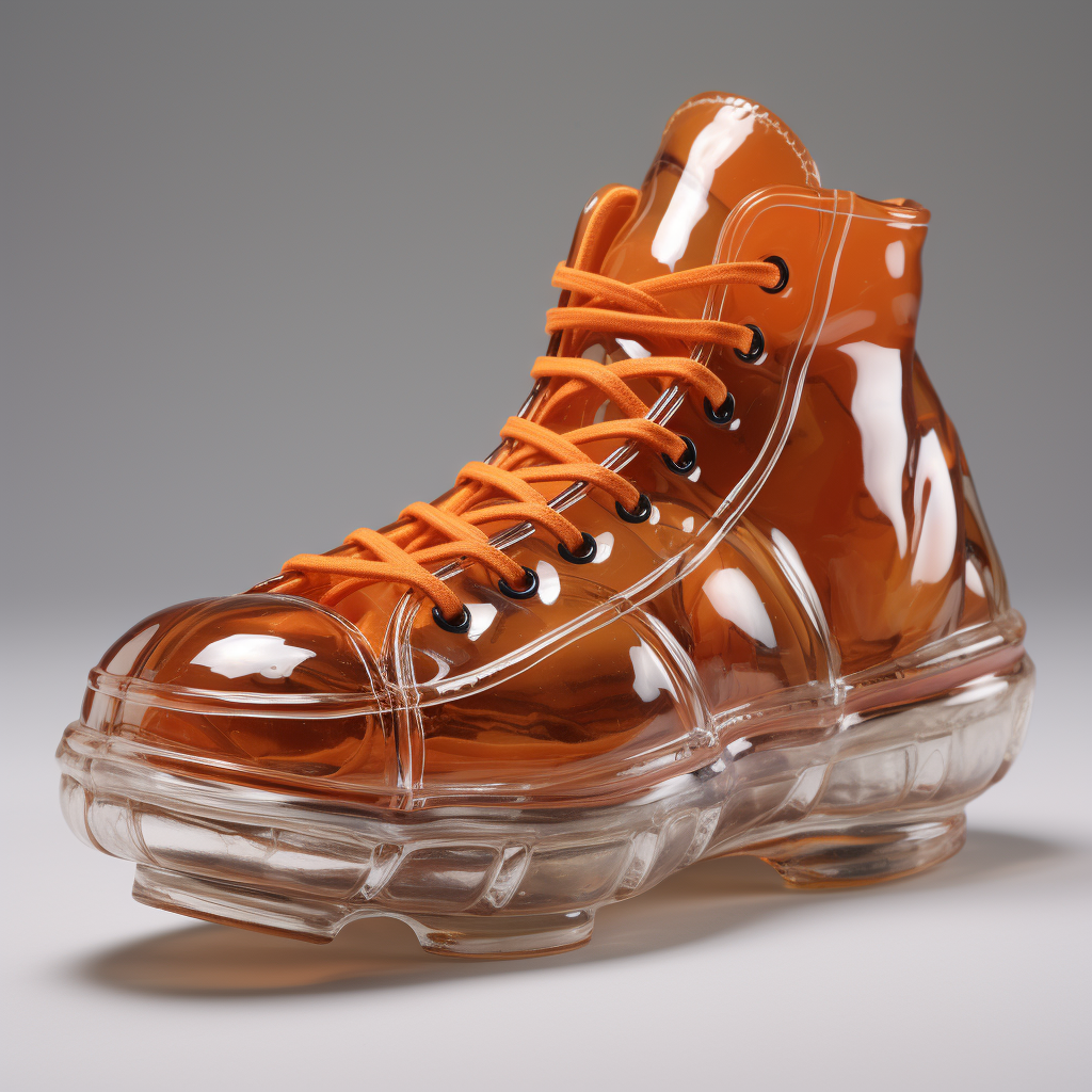 Glass football dome in high top shoe shape