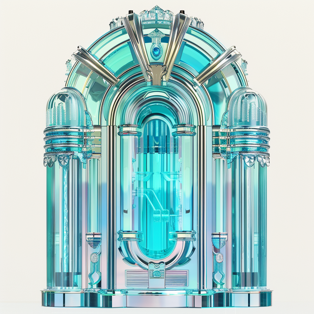 Glass Jukebox in Cool Blues