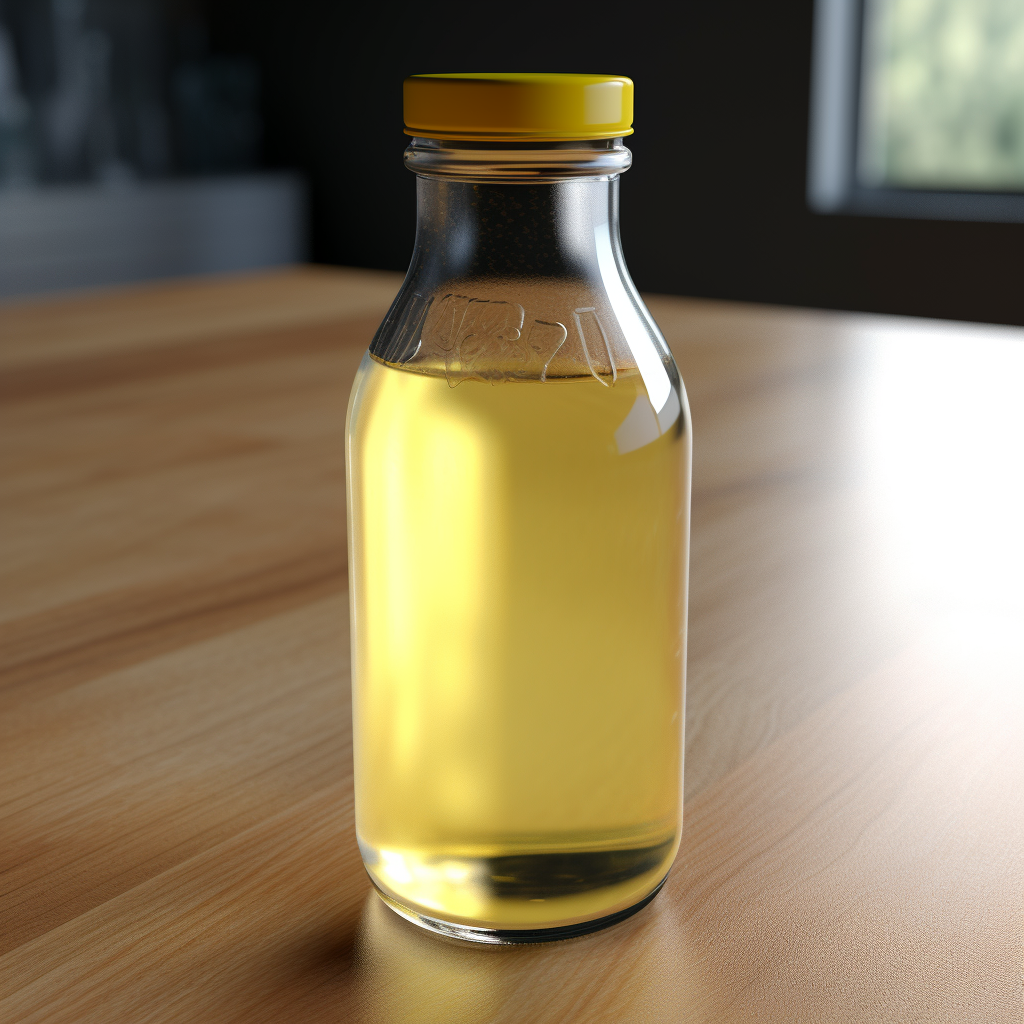 Glass mini bottle with plastic cap for lemonade juice