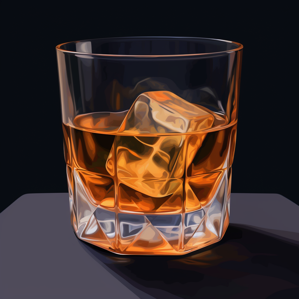 Neat glass of whiskey