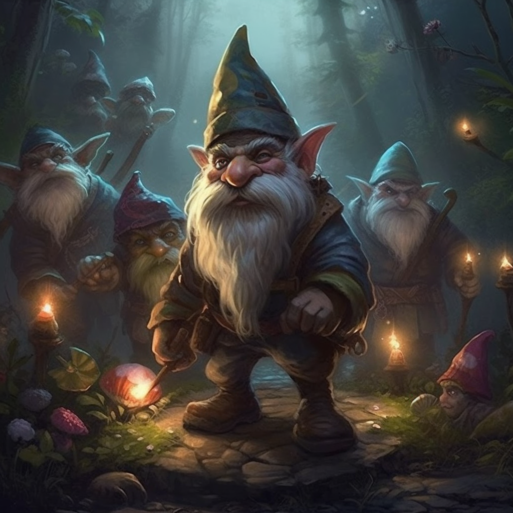 Gnomes filled with anticipation and determination