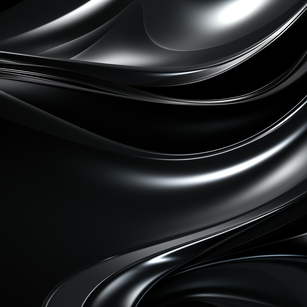 Stylish glossy black background with matte silver streaks