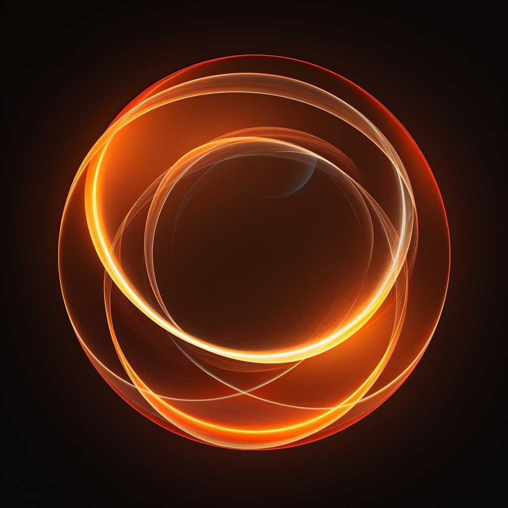 Glowing Circle on Orange Background