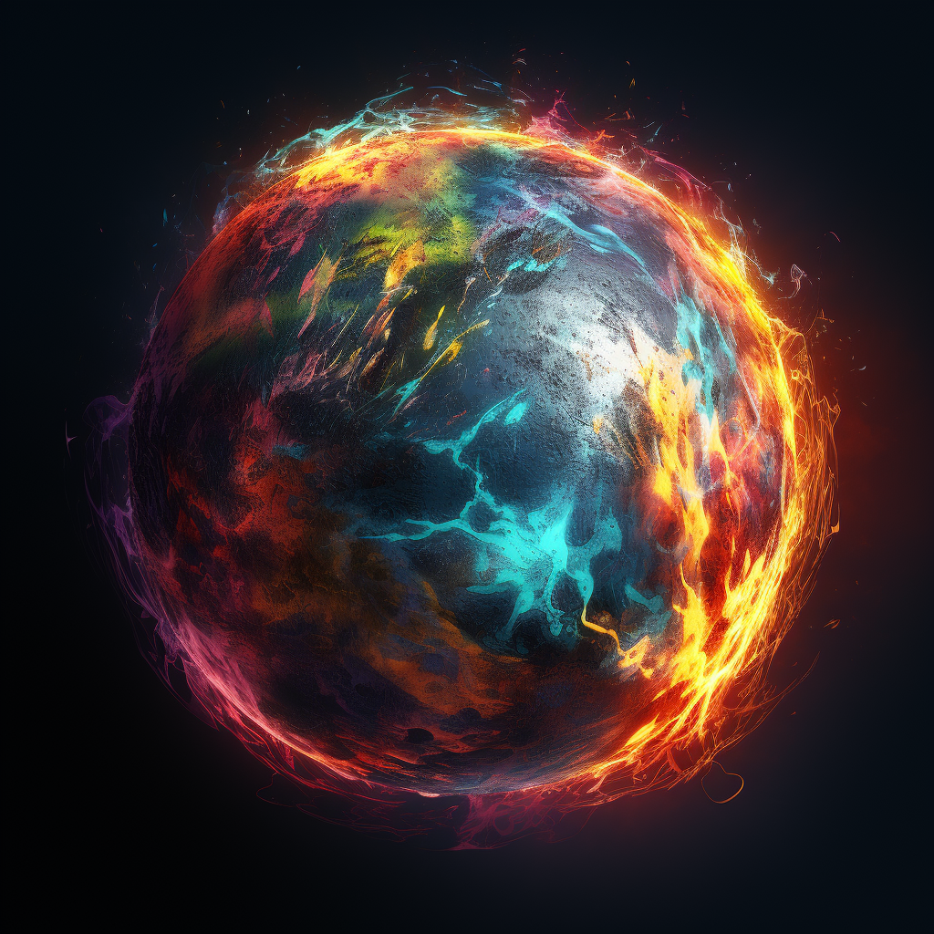 Glowing Colorful Planet Image