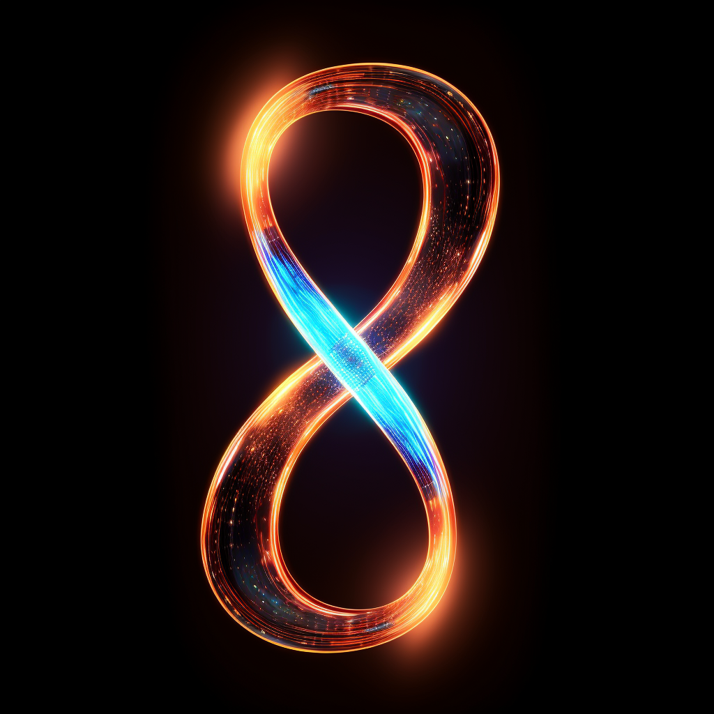 Radiant Infinity Sign Graphic Shining Bright