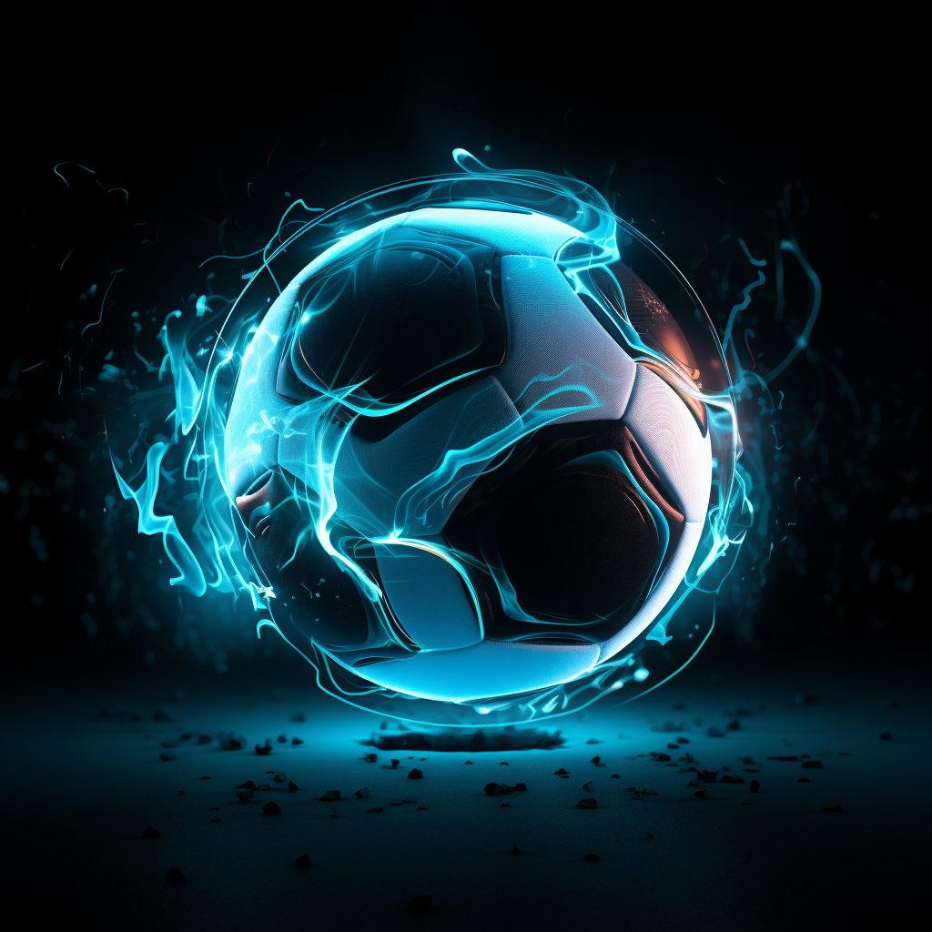 Glowing Soccer Ball Image