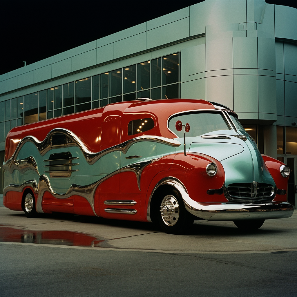 GM Futurliner with  House of Robot  painted on side