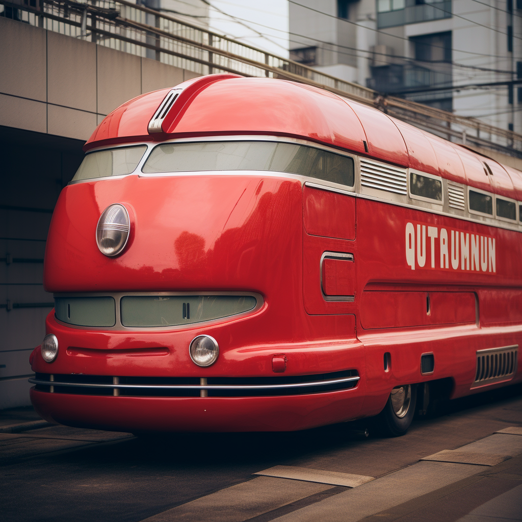 Classic GM Futurliner with Robot Painted on Side