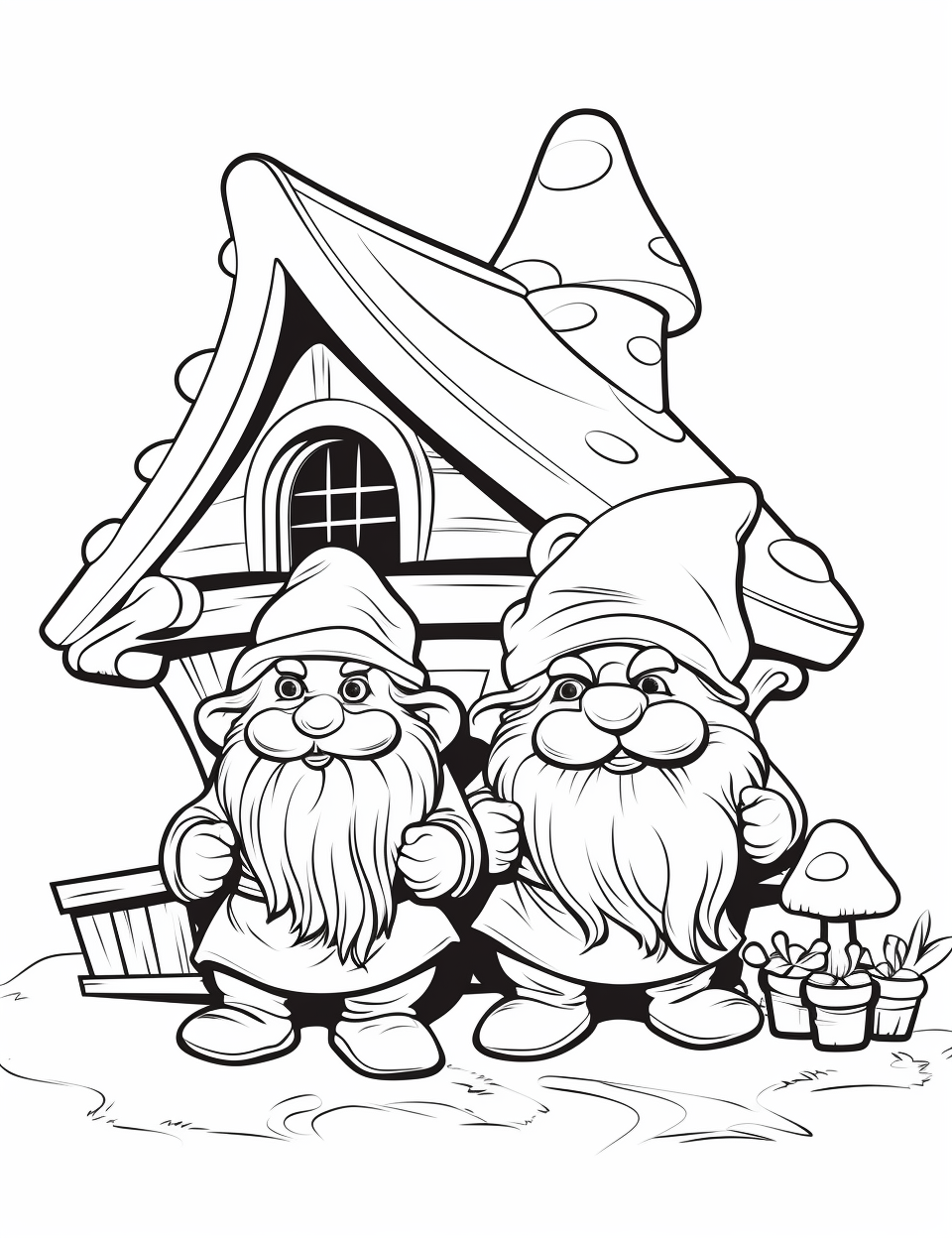 Two Gnomes by Toadstall Homes Outline