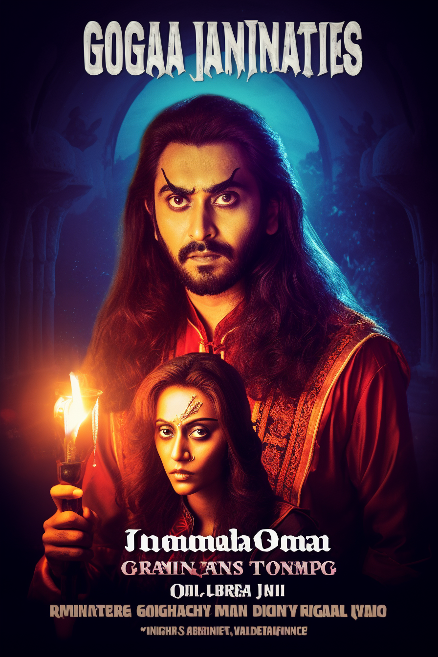 Long-haired male vampire in Goa Nights poster