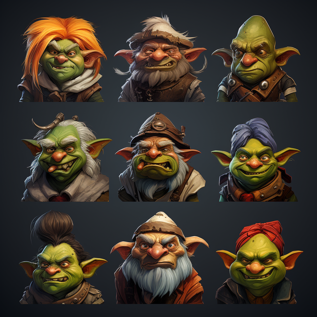 Playful goblin avatars for gaming