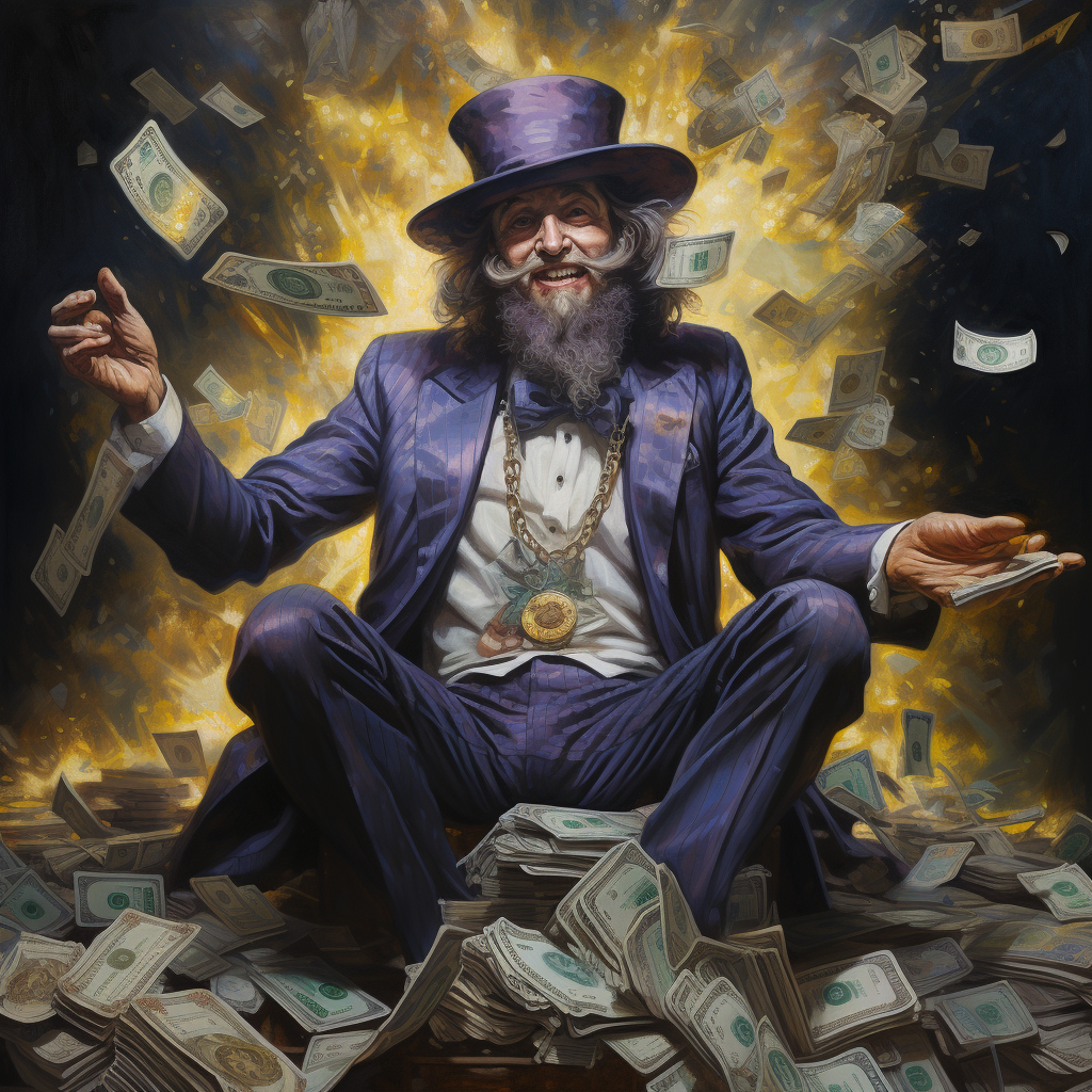 Money God Wearing Fedora