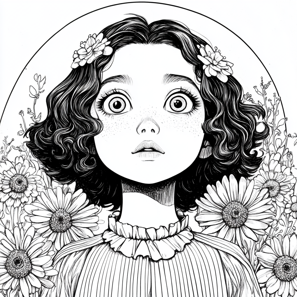 Marigold Goddess Coloring Page