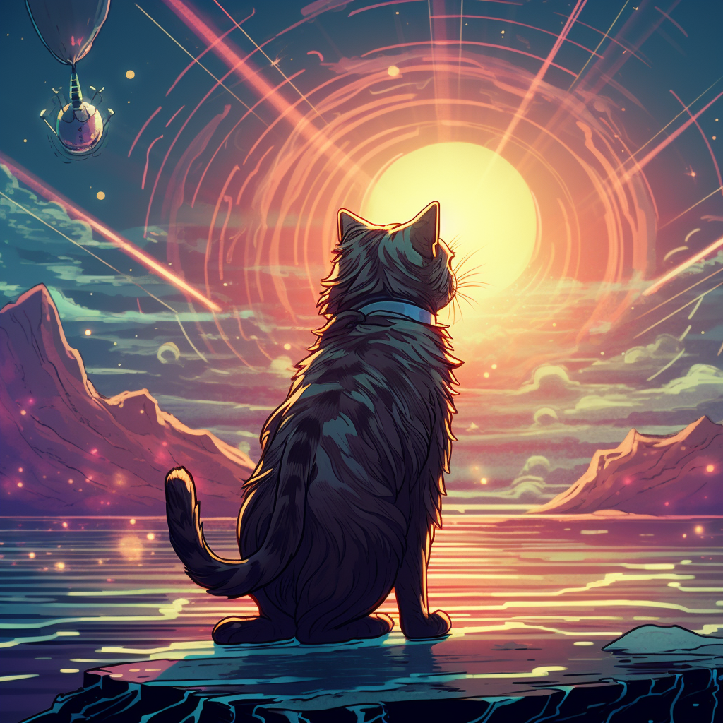 Goddess Cat Laser Blue Ocean