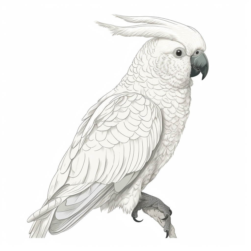 Full length vector of Goffin's Cockatoo