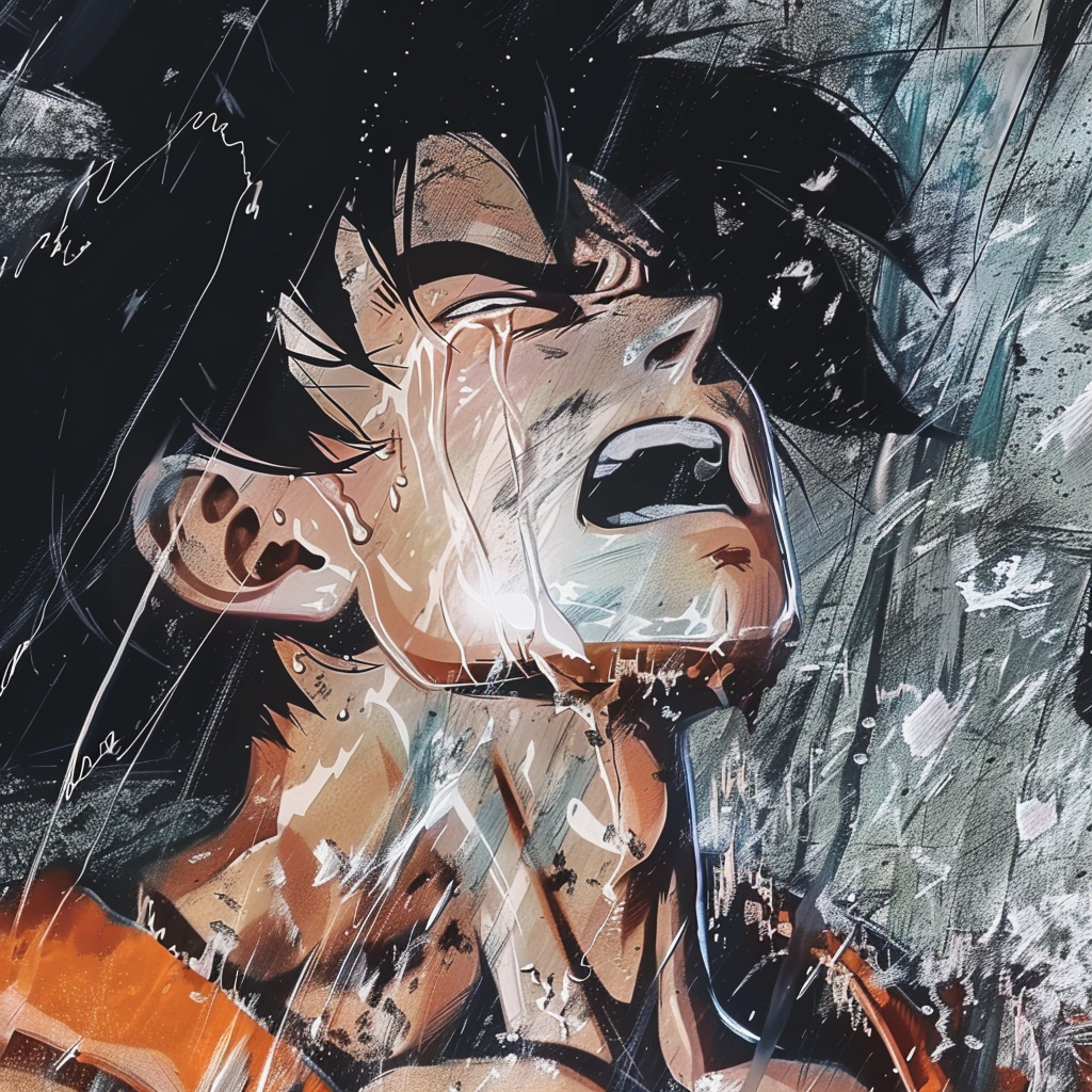 Gohan crying Dragon Ball character